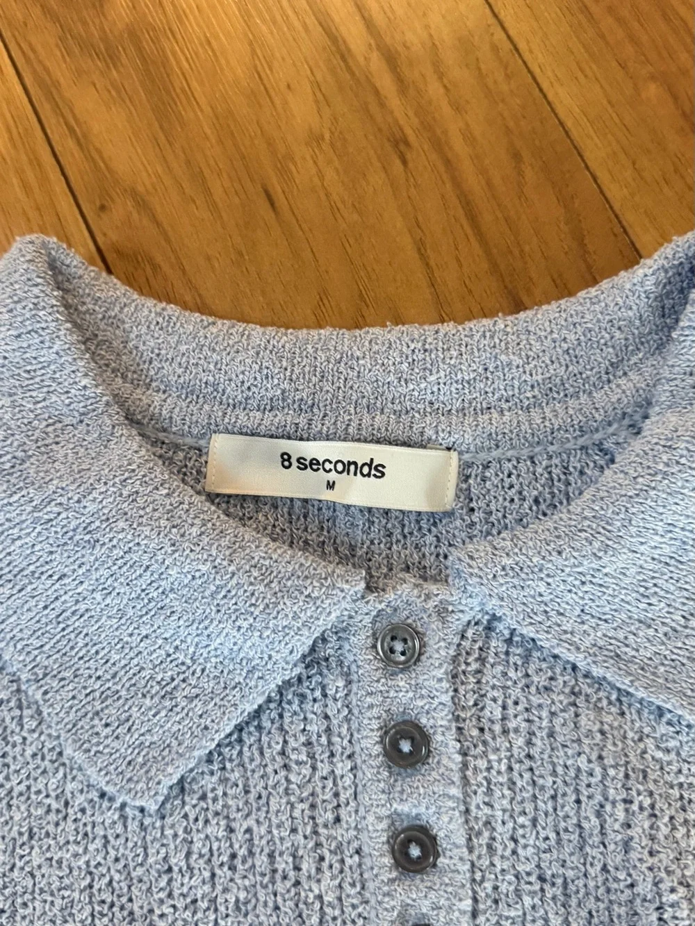 NWOT 8 seconds blue knit polo